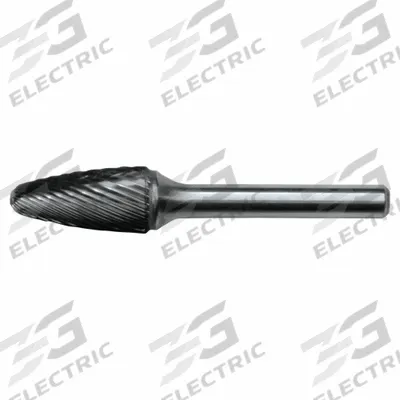 CLE-LINE Carbide Bur: Ball-Nosed Tree, SF-6, Single Cut, 5/8" x 1" Head - Single-Cut Ball-Nosed Tree Burs