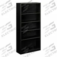 HON Bookcase: Black, Steel, 71 in Overall Ht, 34 1/2 in Overall Wd, 12 5/8 in Overall Dp, 5 Shelves (MPN HS72ABC.P). Key specifications — Material: Steel; Brand: HON; Color: Black.