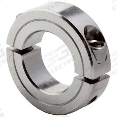 CLIMAX METAL PRODUCTS Shaft Collar: 2-Piece, Inch, Round, Clamp-On, 1/2 in Bore Dia - Stainless Steel Shaft Collars