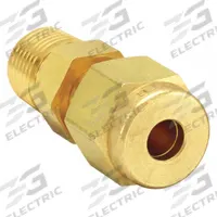 PARKER Compression Fitting Adapter: 1/4 in OD x 1/2 in Pipe Size, Compression x MNPT, Brass (MPN 4-8 FBZ-B). Key specifications — attr1196838: CPI™; attr1196811: PARKER; attr1196829: CPI(TM).
