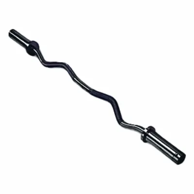 PROMAXIMA Curl Bar: 25 lb, Chrome, Steel - Bars and Locks