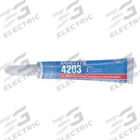 LOCTITE Instant Adhesive: 4203, Rubber, 0.7 fl oz, Tube, Clear, Thin Liquid, 50 g/L and Under (MPN 232837). Key specifications — attr171361: 4203; attr171356: 29 CFR 1910.1200; attr176624: Rubber; attr171350: Plastic; attr171337: LOCTITE; attr471573: Plastics.