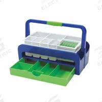 Blood Collection Tray: 10 3/8 in Overall Wd, 6 3/4 in Overall Ht, 16 3/4 in Overall Lg, ABS (MPN HS2200A). Key specifications — Material: ABS; Color: Blue/Green; Product Type: Blood Collection Organizer; Brand: HEATHROW SCIENTIFIC.