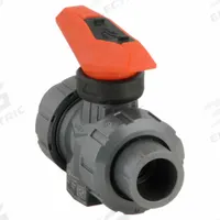 GF PIPING SYSTEMS Manual Two-Way Ball Valve: 1/2 in, PVC, Straight, FNPT x FNPT, Full Port Ball Port (MPN 161546342). Key specifications — Brand: GF PIPING SYSTEMS; Handle: Lever.