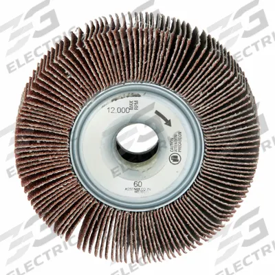 NORTON Flap Wheel: 3 1/2 in Dia x 1 in W, 5/8 in Arbor, Aluminum Oxide, P60 Grit - General Purpose Flap Wheels for All Metals