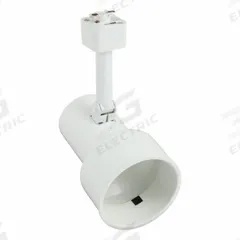 Track Lighting Head: Incandescent, Step Shape, 50 W, 3 1/2 in Dia, 5 1/8 in Lg (MPN R511 WHB WH). Key specifications — Brand: JUNO LIGHTING; Lighting Technology: Incandescent; Housing Color: White with White Baffle.