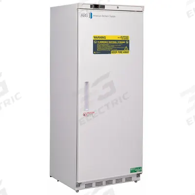 AMERICAN BIOTECH SUPPLY Lab Refrigerator: 20 cu ft, Upright, 1°C to 10°C, 29 in Overall Dp - Flammable Storage Refrigerators