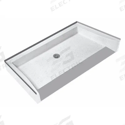 FIAT PRODUCTS Shower Floor: Rectangle, Barrier Free Threshold, Terrazzo - Shower Bases