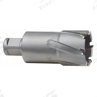 MILWAUKEE Annular Cutter: 1 9/16 in Cutter Dia, 2 in Max Cutting Dp, Bright, Carbide, Weldon Flat (MPN 49-59-4156). Key specifications — attr253884: No; attr253885: Bright; attr253886: Carbide; attr253887: Weldon Flat; attr253888: Fractional Inch; attr277149: MILWAUKEE.