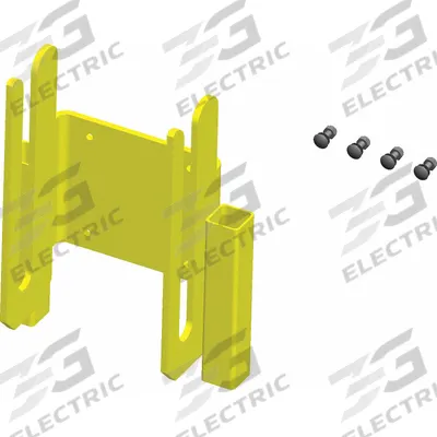 MSA Ladder Adapter: 15 in x 10 in, 21 in Lg, Yellow, Ladder Adapter, Ladder Adapter - Manhole-Mount Davit Base Accessories