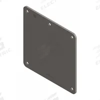 Wireway Closure Plate: 4 in Wd, 4 in Ht, 5 3/8 in Lg, Steel, Set of Screws to Join Sections/Gasket (MPN F44LP). Key specifications — Brand: HOFFMAN; With Knockouts: No.