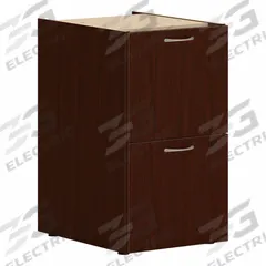 HON Desk Pedestal: Mahogany, 2 Drawers, 15 in Overall Wd, 28 in Overall Ht, 20 in Overall Dp (MPN HLPLPSFF.LTM1). Key specifications — Brand: HON; Color: Mahogany; Product Type: Desk Pedestal.
