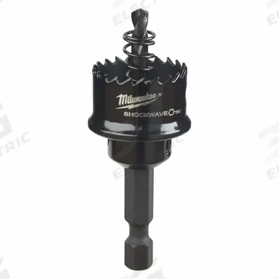 MILWAUKEE Hole Saw: 7/8 in Saw Dia., 8 Teeth per Inch, 1/8 in Max. Cutting Dp, Bi-Metal - Multi-Material-Cutting Hole Saws with Attached Arbor