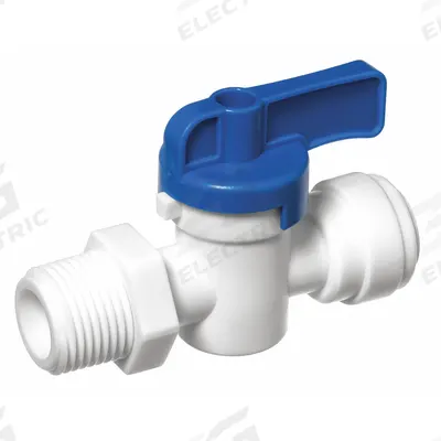 USA INDUSTRIALS Manual Two-Way Ball Valve: 3/8 in, Acetal, Straight - Acetal Ball Valves