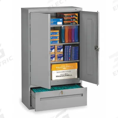 TENNSCO Lateral File Drawer Cabinet: 36 in x 18 in x 66 in, Recessed Pull Handle & Keyed - Commercial Shelf Cabinets with Drawers