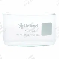 Crystallizing Dish: 70 mm Dia, 40 mm Overall Ht, No Surface Treatment, Borosilicate Glass, Clear (MPN UNCRDSH-FB-100). Key specifications — Material: Borosilicate Glass; Brand: UNITED SCIENTIFIC SUPPLIES INC; Surface Type: No Surface Treatment.