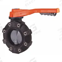 HAYWARD Butterfly Valve: 4 in Pipe Size, Concentric, 150 psi Max. Pressure (CWP), Lug, 8 Bolt Holes (MPN BYV44040A0NLI00). Key specifications — Brand: HAYWARD; Handle Type: Lever; Disc Material: Glass-Filled Polypropylene.