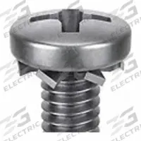SEMS Screw: External Tooth, M6x1.00 Thread Size, 25 mm Lg, Stainless Steel, Passivated, Pan, 10 PK (MPN 1-MPE-6-25). Key specifications — Drive Size: #3.