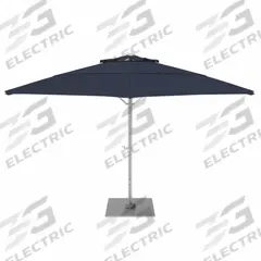 CALIFORNIA UMBRELLA Outdoor Umbrella: Navy Blue, Aluminum/Steel, Hand Crank, 125 3/16 in Overall Dia (MPN SOLA118001-6026). Key specifications — Brand: CALIFORNIA UMBRELLA; Canopy Color: Navy Blue; Includes Base: Yes; Includes Lights: No; Opening Mechanism: Hand Crank; Pole Material: Aluminum.