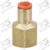 SMC Push-Fit Adapter Fitting: 16 mm OD x 1/2 in Pipe Size, Push-to-Connect x BSPT, Brass, White (MPN KQ2F16-04A). Key specifications — Brand: SMC; Thread Size A: 1/2".