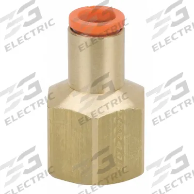 SMC Push-Fit Adapter Fitting: 16 mm OD x 1/2 in Pipe Size, Push-to-Connect x BSPT - Polybutylene & Brass Tube Fittings