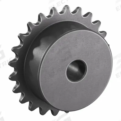 TSUBAKI Sprocket: One-Sided Hub, For Single Strands, 25, 24 Teeth, 1.915 in Pitch Dia - Size 25 Plain-Bore Roller Chain Sprockets