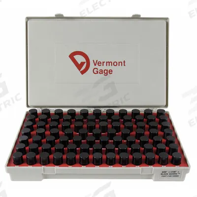 VERMONT GAGE Black Oxide-Coated Pin Gauge Set: Go (Plus), 0.833 in to 0.916 in - Go (Plus) Pin Gauge Sets - Black Oxide Finish