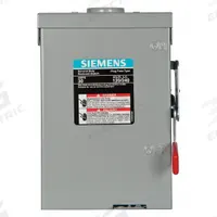 SIEMENS Safety Switch: Fusible, 30 A, Single Phase, 240V AC, Galvanized Steel, Indoor/Outdoor (MPN LF211NR). Key specifications — Brand: SIEMENS.