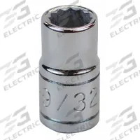 SK PROFESSIONAL TOOLS Socket: SAE, 1/4 in Drive Size, 9/32 in Socket Size, 12-Point, Std, Chrome (MPN 43909). Key specifications — attr1204417: SK PROFESSIONAL TOOLS; attr1204392: Chrome.