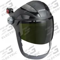 JACKSON SAFETY Face Shield: Anti-Fog, Reusable, Clear, Polycarbonate Visor Material (MPN 14235). Key specifications — Visor Color: Clear; Compatible with Series: Quad™ 500; Compatible with Manufacturer Model Number: 14250.