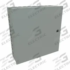 HAMMOND Junction Box: Steel, 18 in x 18 in x 6 in, NEMA 1, Solid Cover, Hinged, Included, Painted (MPN CHKO18186). Key specifications — Brand: HAMMOND; Closure Method: 1/4-Turn Latch; Knockouts: Included.