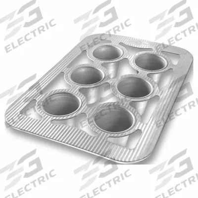CHICAGO METALLIC Popover Pan: Aluminized Steel, 6 Slots, 11 1/8 in Overall Wd - Cupcake & Muffin Pans