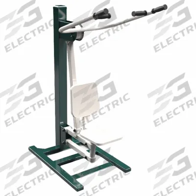 TRIACTIVE USA Seated Lat Pull: Beige/Green, Outdoor (MPN SPDN) - Outdoor Fitness Stations