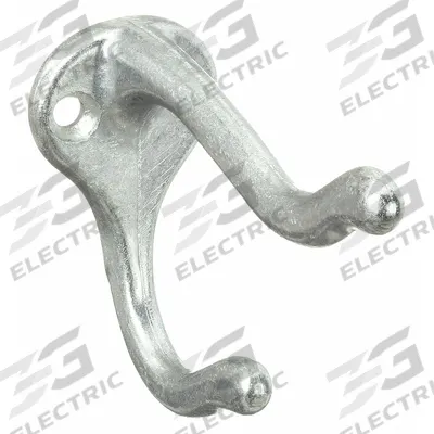 APPROVED VENDOR Coat Hook: Screw, 20 lb Wt Capacity, 2 Points per Hook, Silver - Mounted Coat & Garment Hooks