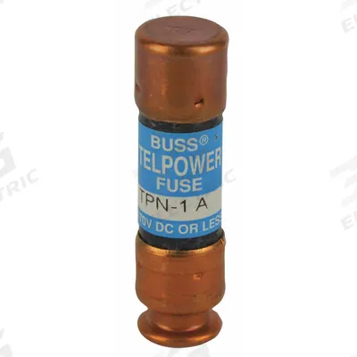 BUSSMANN Telecom Protection Fuse: TPN Series, Fast-Acting, Cylindrical, 1 A - Fast-Acting Cylindrical Fuses