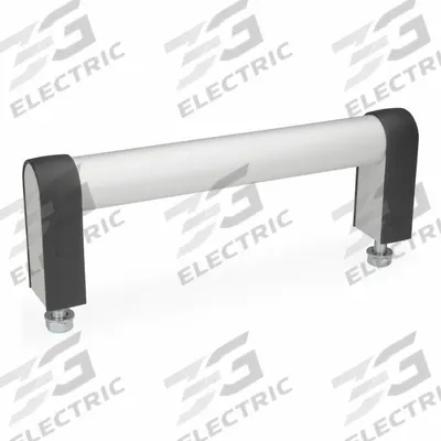 JW WINCO Pull Handle: Threaded Holes, Front-Mount, 7.87 in Mounting Hole Center to Center - Load-Rated Straight-Leg Tubular Pull Handles