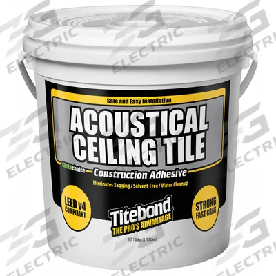 TITEBOND Construction Adhesive: Acoustical Ceiling Tile, 1 gal, Pail, Beige - Acoustic Tile Construction Adhesives