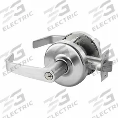 CORBIN Door Lockset: Office Lever Locksets, Chrome, ADA Compliant (MPN CLX3375 NZD 626). Key specifications — attr1024149: Not Ligature-Resistant; attr1011488: CORBIN; attr1024446: F90; attr1011524: No Message; attr1011506: Newport Lever; attr1011485: Yes; attr1059461: Satin Chromium-Plated.