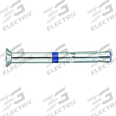 DEWALT Sleeve Anchor: 6 in Overall Lg, 3/8 in Dia, 5/16"-18 Thread Size, Steel - Removable Flat-Head Sleeve Anchors