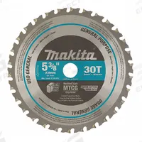 MAKITA Circular Saw Blade: 5 3/8 in Blade Dia., 30 Teeth, 0.06 in Cut Wd, 5/8 in Arbor Size, Carbide (MPN A-95037). Key specifications — attr1116119: MAKITA; attr1145631: Ferrous Metals.