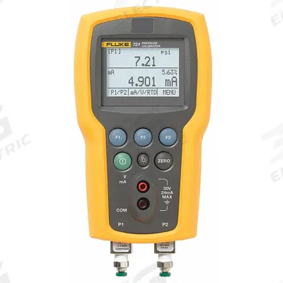 FLUKE Handheld Pressure Calibrator: FLUKE-721-3615, HART, Included, Carrying Case/Test Leads - Handheld Pressure Calibrators for Gas Custody Transfer