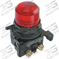 EATON Pilot Light: 30 mm Panel Mounting Size, Red, LED, 120 V AC Max Volt Rating (Supply) (MPN E34FB197LRP2A). Key specifications — Series: E34; Brand: EATON; Includes Push-To-Test: No Push-To-Test Included.