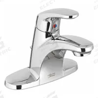 AMERICAN STANDARD Low Arc Bathroom Faucet: Colony Pro, Metal, Chrome Finish, 1.2 gpm Flow Rate, Arc (MPN 7075000.002). Key specifications — Includes: Drain; Brand: AMERICAN STANDARD; Series: Colony Pro.
