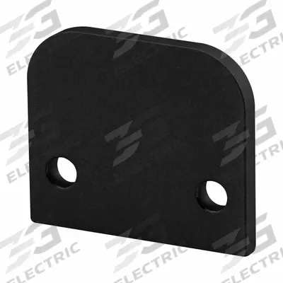 80/20 T-Slot Framing System Door Lat: 1 3/4 in x 2 in x 13/64 in, Black, Anodized - Door Hardware