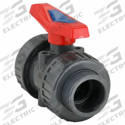 APPROVED VENDOR Manual Two-Way Ball Valve: 1 1/2 in, PVC, Straight, Socket x FNPT, Two-Piece - PVC Ball Valves