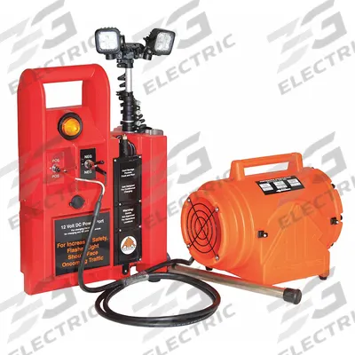 AIR SYSTEMS INTERNATIONAL Axial Canister Fan Kit: 12 V DC, 8 in Duct Dia, 1 hp Horsepower - Axial Fans & Blowers