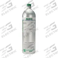 GASCO Calibration Gas: Air, Disposable, +/-5% Accuracy, H2S, Calibration Gas, 74 L Cylinder Capacity (MPN X02AI99CP7535S0). Key specifications — For Use With: All OEM Gas Detectors; Background Gas: Air; Brand: GASCO; Gas Mixture: Hydrogen Sulfide 90 ppm; Reusability: Disposable.
