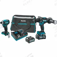 MAKITA Cordless Tool Combination Kit: 2 Tools, Hammer Drill/Impact Driver, 40 V DC Volt, XGT®, XGT® (MPN GT200D). Key specifications — attr1176460: Hammer Drill.