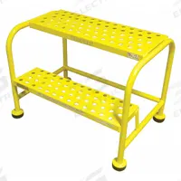 COTTERMAN Step Stool: 2 Steps, 1.7 ft Overall Ht, 450 lb Load Cap, Steel, 1.7 ft Standing Ht (MPN 1002N2626A6E10B8C2P6). Key specifications — Brand: COTTERMAN; Color: Gray; Includes: Replacement Foot Pads.