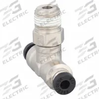 PARKER Push-Fit Tee Fitting: 1/8 in OD x 1/8 in OD x 1/8 in Pipe Size, Brass, 1 15/32 in Overall Lg (MPN W172PLP-2-2). Key specifications — Brand: PARKER.